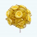 3" Diameter Satin Silk Flower 12X12 | Yellow
